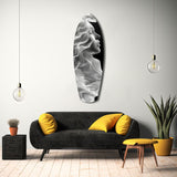 Ethereal Smoke Woman Profile Glass Wall Art.