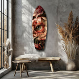 Surreal Eye Peony Bloom Dark Romance Glass Wall Art.