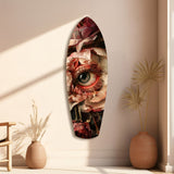 Surreal Eye Peony Bloom Dark Romance Glass Wall Art.