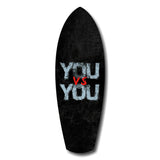 You vs You Grunge Motivational Glass Wall Art.