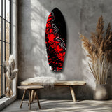 Red Black Graffiti Street Art Glass Wall Art.