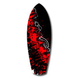 Red Black Graffiti Street Art Glass Wall Art.