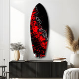 Red Black Graffiti Street Art Glass Wall Art.