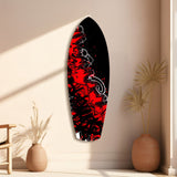 Red Black Graffiti Street Art Glass Wall Art.