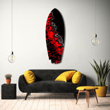 Red Black Graffiti Street Art Glass Wall Art.