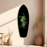Geometric Symbols Green Splatter Gamer Glass Wall Art.