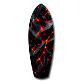 Shattered Volcanic Stone Lava Glow Glass Wall Art.