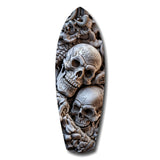 Skull Pile Snake Gothic Memento Mori Glass Wall Art.
