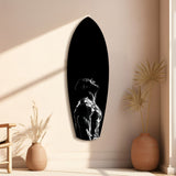 Bodybuilder Roar Triumph Black White Glass Wall Art.