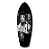 No Pain No Gain Boxer Motivational Glass Wall Art.