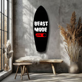 Beast Mode On Toggle Motivational Glass Wall Art.
