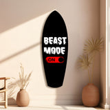 Beast Mode On Toggle Motivational Glass Wall Art.