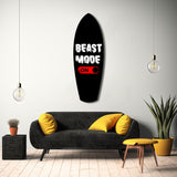 Beast Mode On Toggle Motivational Glass Wall Art.