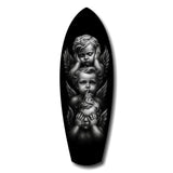 Three Wise Cherubs See Hear Speak No Evil Glass Wall Art.