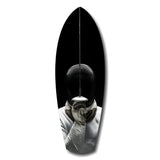 Fencer Mask Sword Athletic Glass Wall Art.