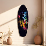 Soccer Player Kick Color Splash Glass Wall Art.
