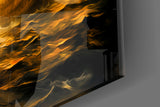 Navy in Flames Glass Wall Art || Designer Collection
