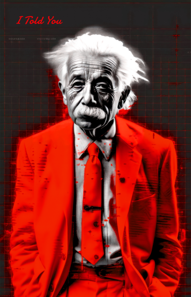 Albert Einstein's Colorful World Glass Wall Art || Designer Collection