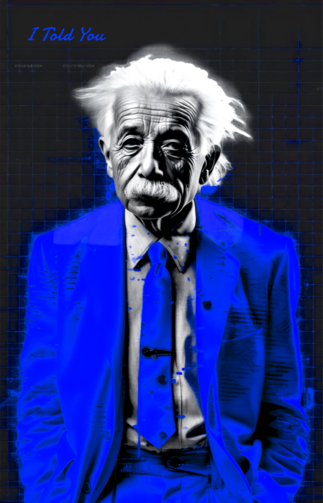 Albert Einstein's Colorful World Glass Wall Art || Designer Collection
