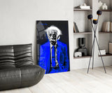 Albert Einstein's Colorful World Glass Wall Art || Designer Collection