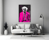 Albert Einstein's Colorful World Glass Wall Art || Designer Collection
