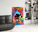 Mickey in the World of Brands Glass Wall Art || Designer Collection