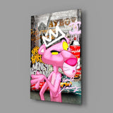 The Pink Panther's City States Glass Wall Art || Designer Collection