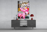 The Pink Panther's City States Glass Wall Art || Designer Collection