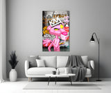 The Pink Panther's City States Glass Wall Art || Designer Collection