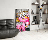 The Pink Panther's City States Glass Wall Art || Designer Collection