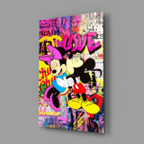 Mickey and Minnie: The Color of Love Glass Wall Art || Designer Collection