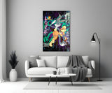 Bugs and Lola: The Graffiti Dance of Love Glass Wall Art || Designer Collection