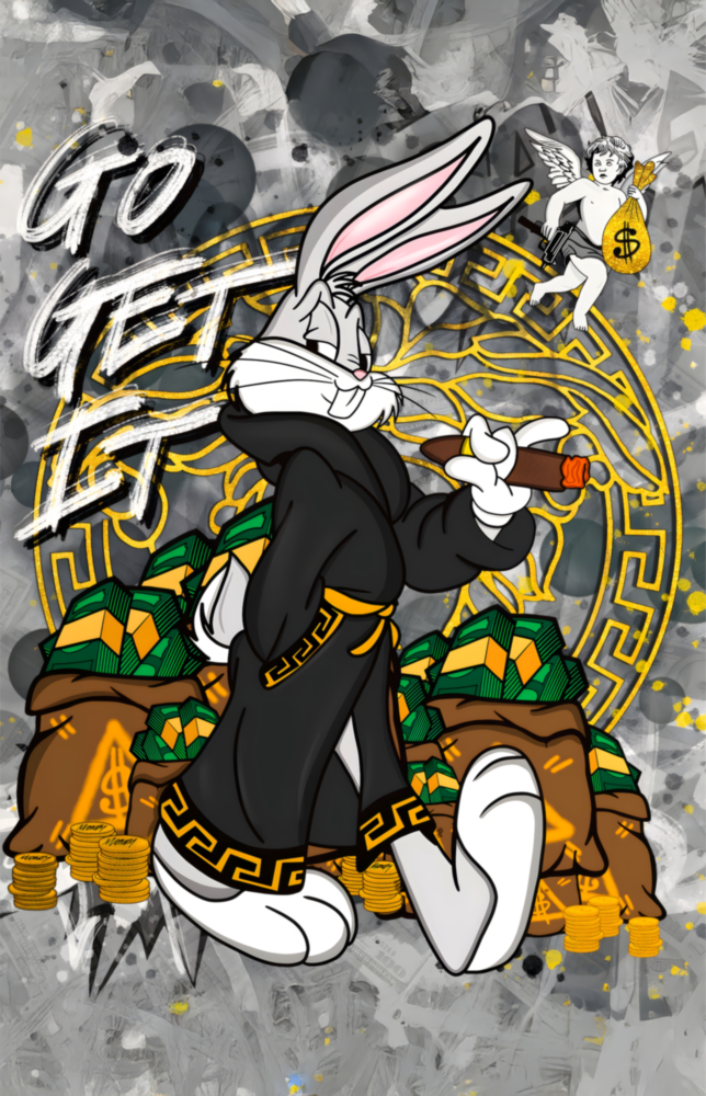 Bugs Bunny: The Game of Wealth Glass Wall Art || Designer Collection