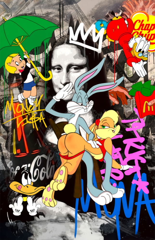 Mona Lisa: Pop Art Mayhem Glass Wall Art || Designer Collection