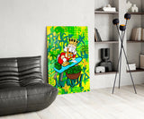 Scrooge McDuck: The Golden Throne Glass Wall Art || Designer Collection