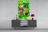 Scrooge McDuck: The Golden Throne Glass Wall Art || Designer Collection