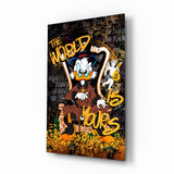 Owner of the World: Urban Billionaire Cuadro de cristal || Designer Collection - 72x46 cm