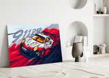 The Rhythm of the Track: Porsche 911 RSR Glass Wall Art || Designer Collection