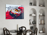 The Rhythm of the Track: Porsche 911 RSR Glass Wall Art || Designer Collection