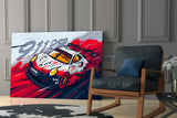 The Rhythm of the Track: Porsche 911 RSR Glass Wall Art || Designer Collection