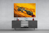 AMG's Fire Yellow Speed Glass Wall Art || Designer Collection