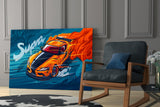 Supra Blazing Speed Glass Wall Art || Designer Collection