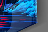 Subaru BRZ Blue Speed Glass Wall Art || Designer Collection