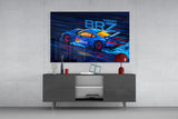 Subaru BRZ Blue Speed Glass Wall Art || Designer Collection