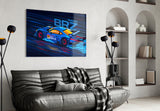 Subaru BRZ Blue Speed Glass Wall Art || Designer Collection