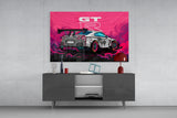 GT-R Pink Storm Glass Wall Art || Designer Collection