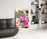 Urban Peppa Glass Wall Art || Designer Collection