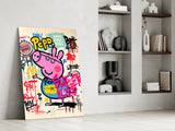 Urban Peppa Glass Wall Art || Designer Collection