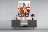 Homer's Street Art Glass Wall Art || Designer Collection