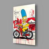 Homer's Street Art Glass Wall Art || Designer Collection
